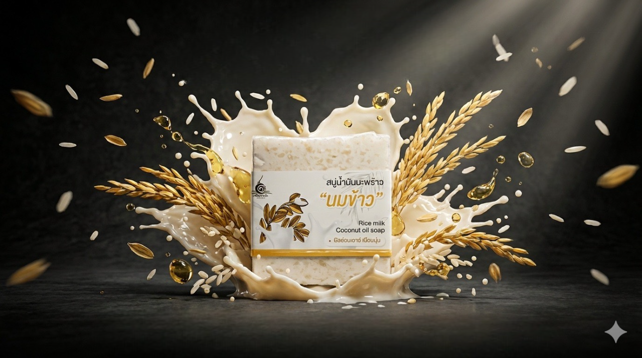 สบู่น้ำมันมะพร้าวนมข้าว
